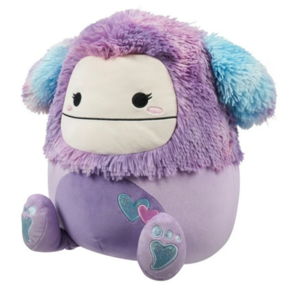 Squishmallows 16" Eden the Purple Bigfoot Valentines Day Yeti Heart Plush NWT - Picture 8 of 8